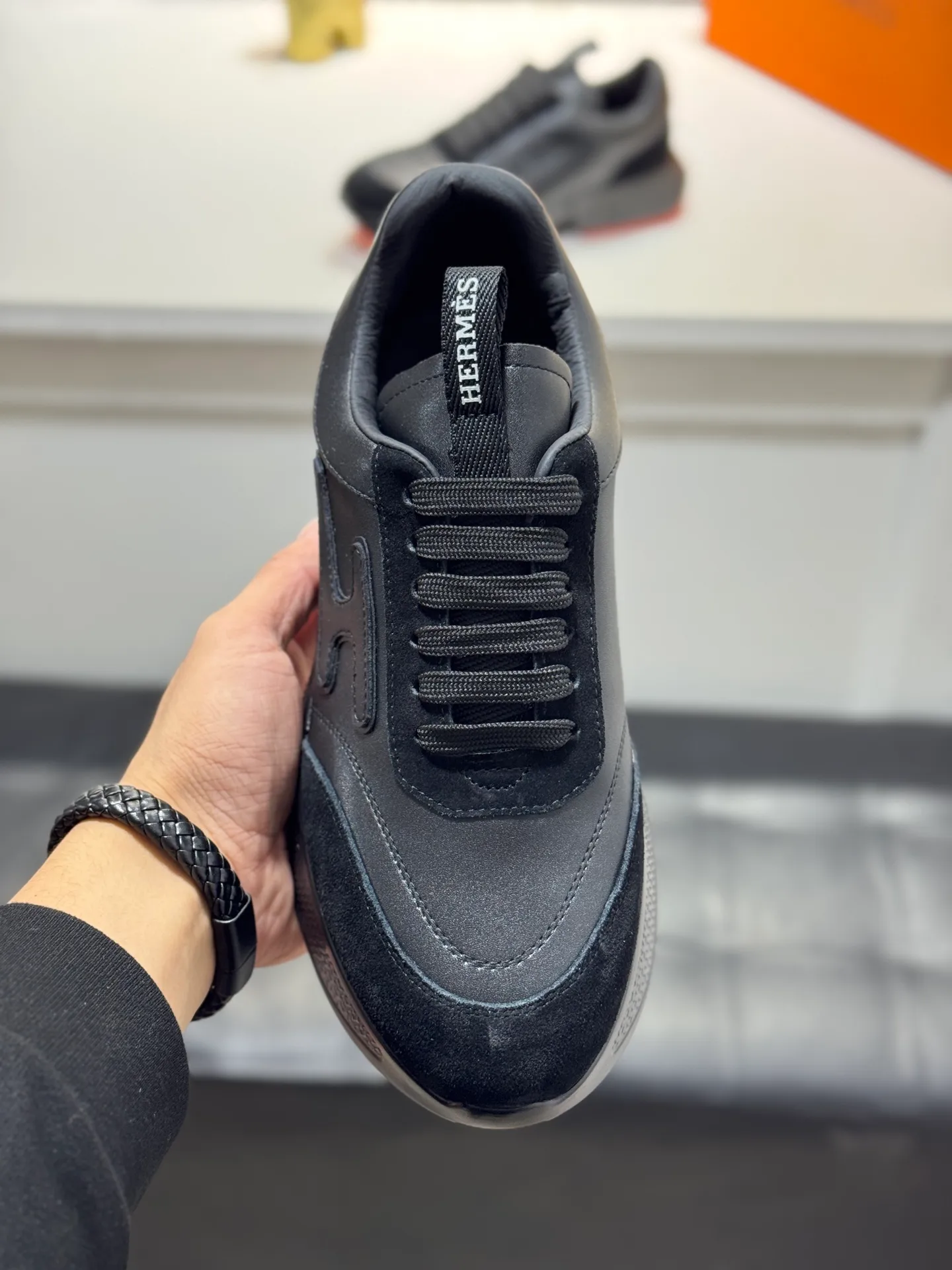 Men's shoes 💰480【New style】🪷🪷Top quality goods🇮🇹🇮🇹New style "Hermès" Hermès top purchasing agent🔍🔍New products from men's counter The upper is made of cowhide leather ~ Sole: The original factory's exclusive movable molded foam outsole, light ~ super comfortable, original factory follow-up goods, 🔍🔍 high quality, can be entered and exited the counter at will, multiple colors are available, welcome to compare Size: 38-44 (45. Customized
